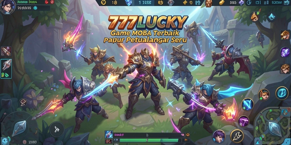 Screenshot menampilkan aksi seru dalam pertempuran game MOBA.
