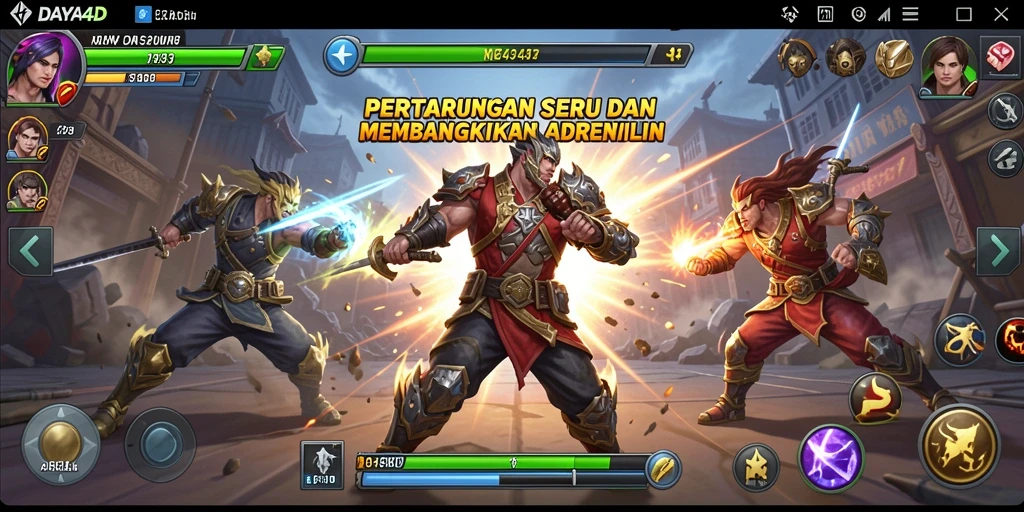 Tampilan gameplay seru dalam DAYA4D dengan aksi yang mendebarkan.