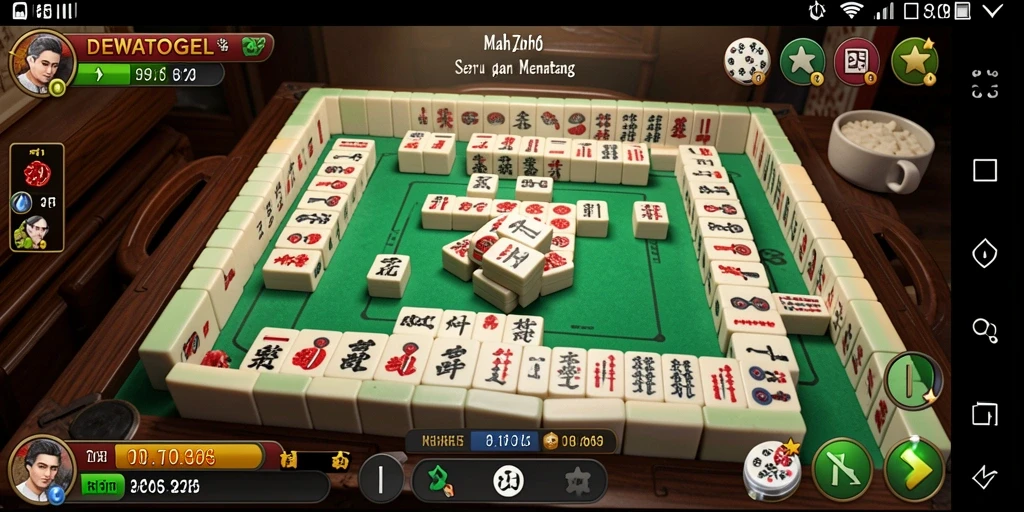 Screenshot utama DEWATOGEL menampilkan gameplay seru Mahjong.