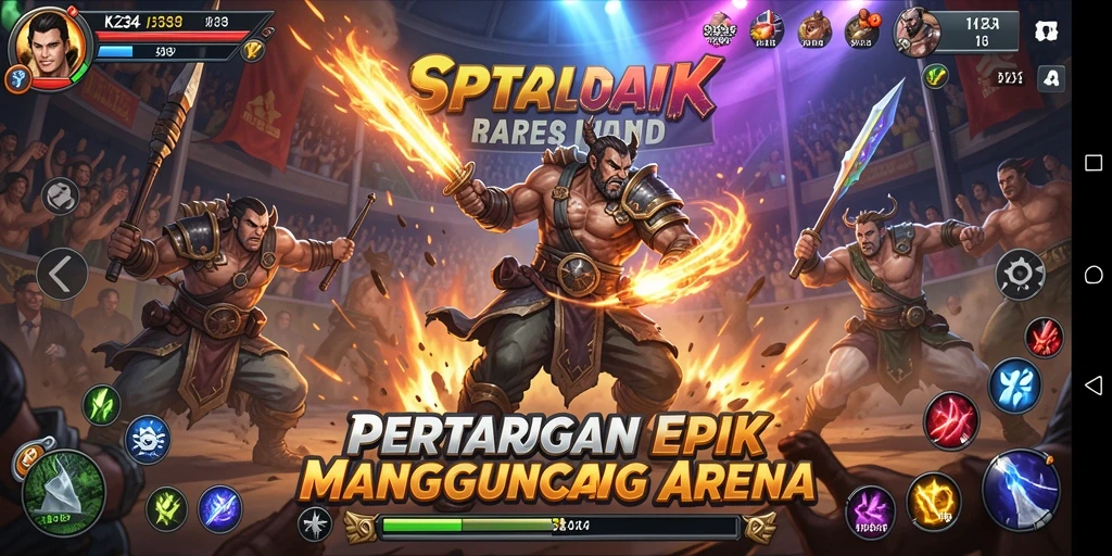 Tampilan aksi seru dalam gameplay K234 saat pertarungan berlangsung.
