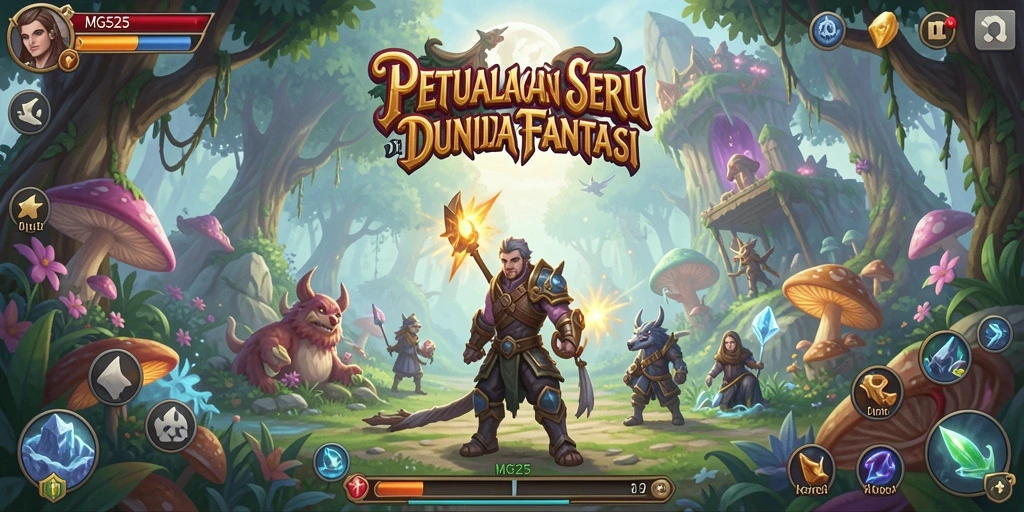 Tangkapan layar gameplay MG525 dengan visual petualangan yang epik.
