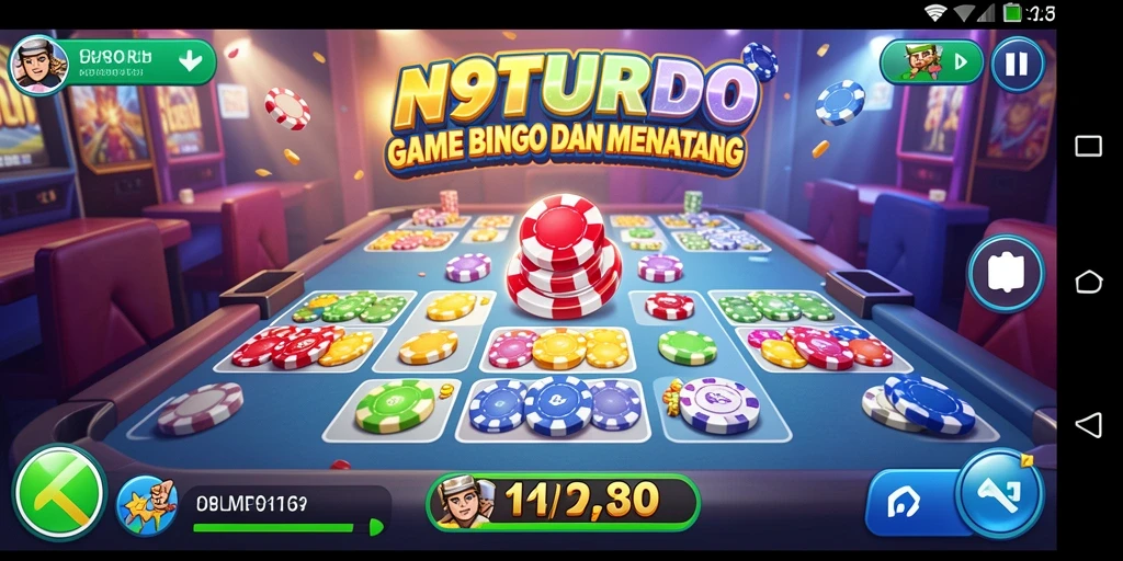 Screenshot gameplay N9TURBO dengan suasana Bingo yang mendebarkan.