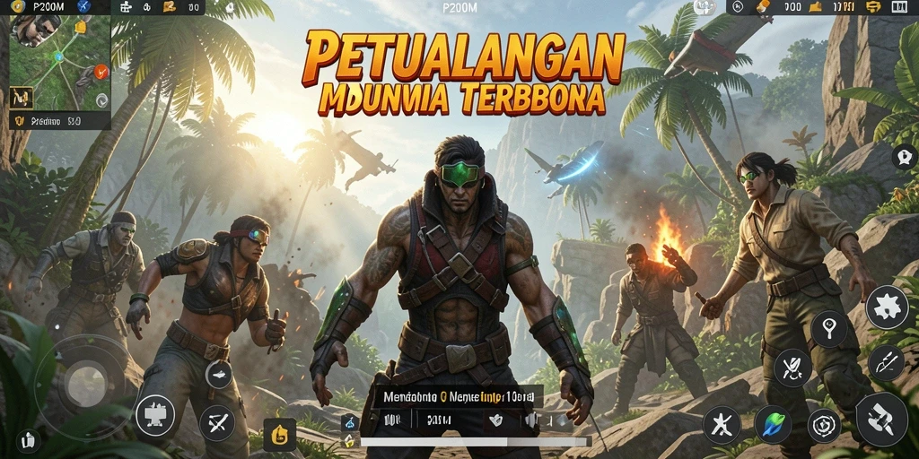 Gameplay P200M yang seru dan menantang saat menjelajahi dunia petualangan.