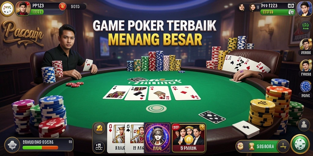 Tampilan menarik dari gameplay Poker di PP123