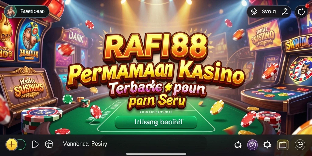 Tampilan permainan kasino yang imersif dan menarik di RAFI88.