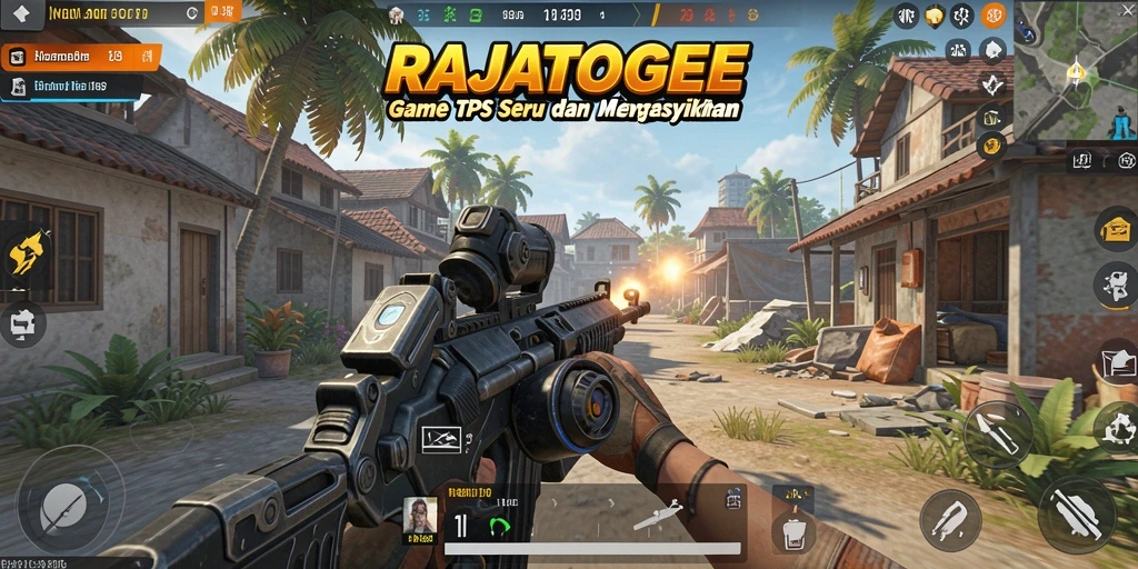 Tampilan gameplay RAJATOGEL yang seru dan mendengarkan suara tembakan.