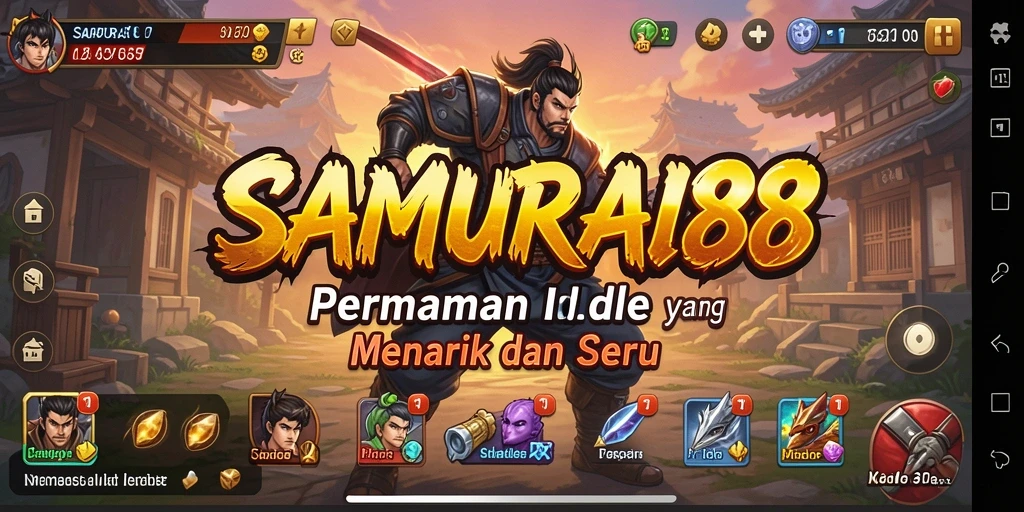 Gameplay SAMURAI88 yang mengasyikkan dengan karakter samurai.