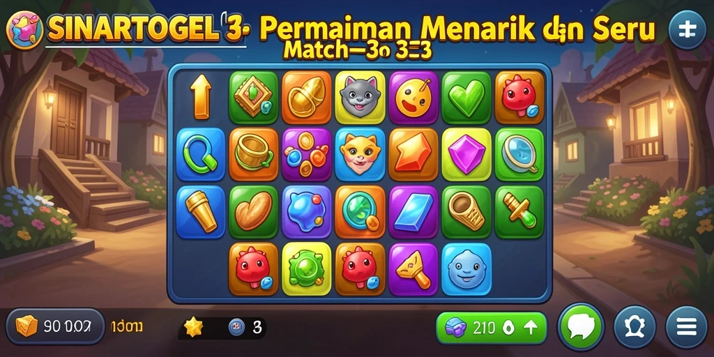 Gambar gameplay SINARTOGEL menampilkan pencocokan elemen yang seru.