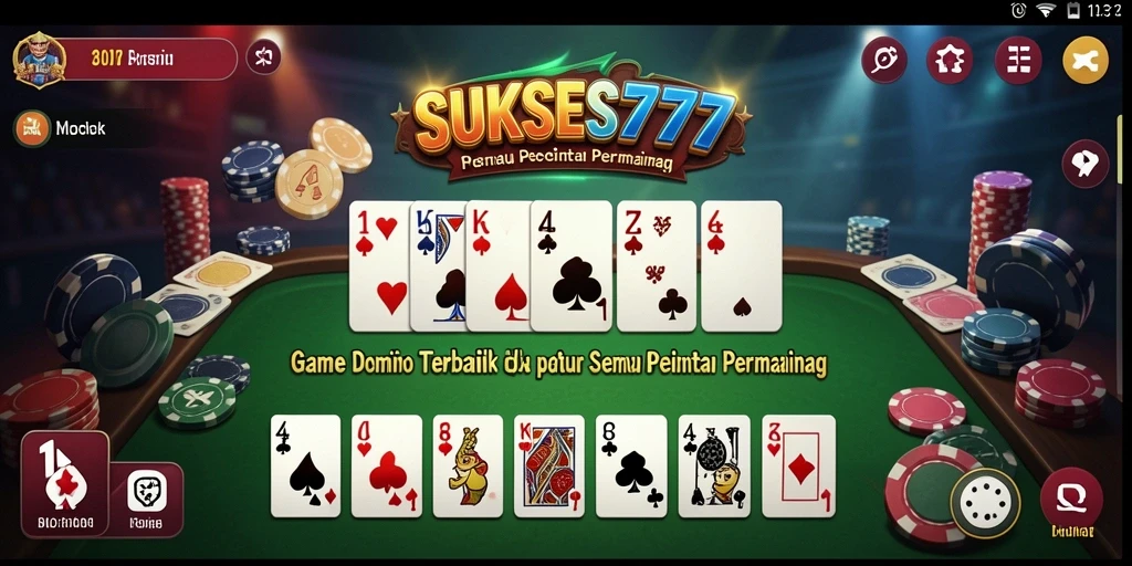 Screenshot gameplay SUKSES777 menampilkan aksi seru dalam permainan Domino.