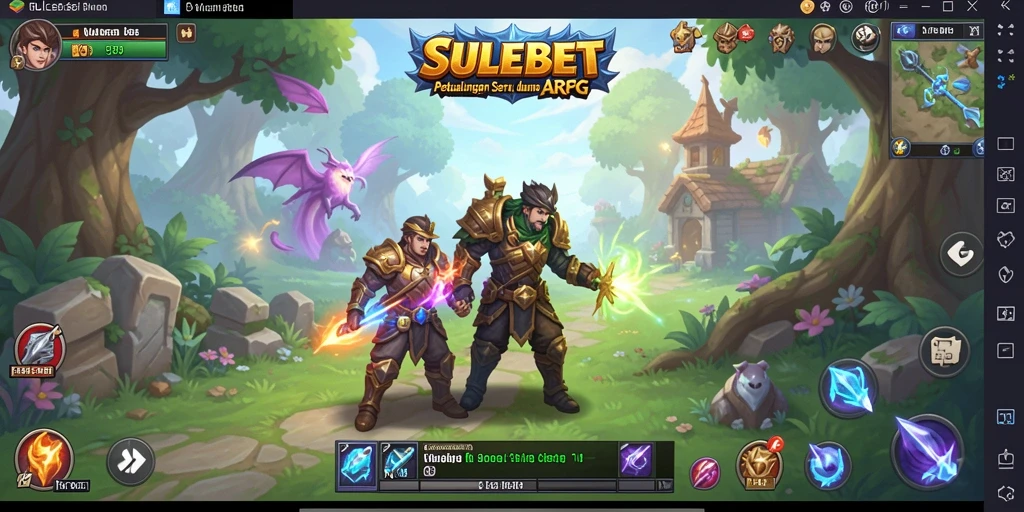 Tangkapan layar gameplay <strong>SULEBET</strong> menunjukkan pertempuran epik di dunia fantasi.